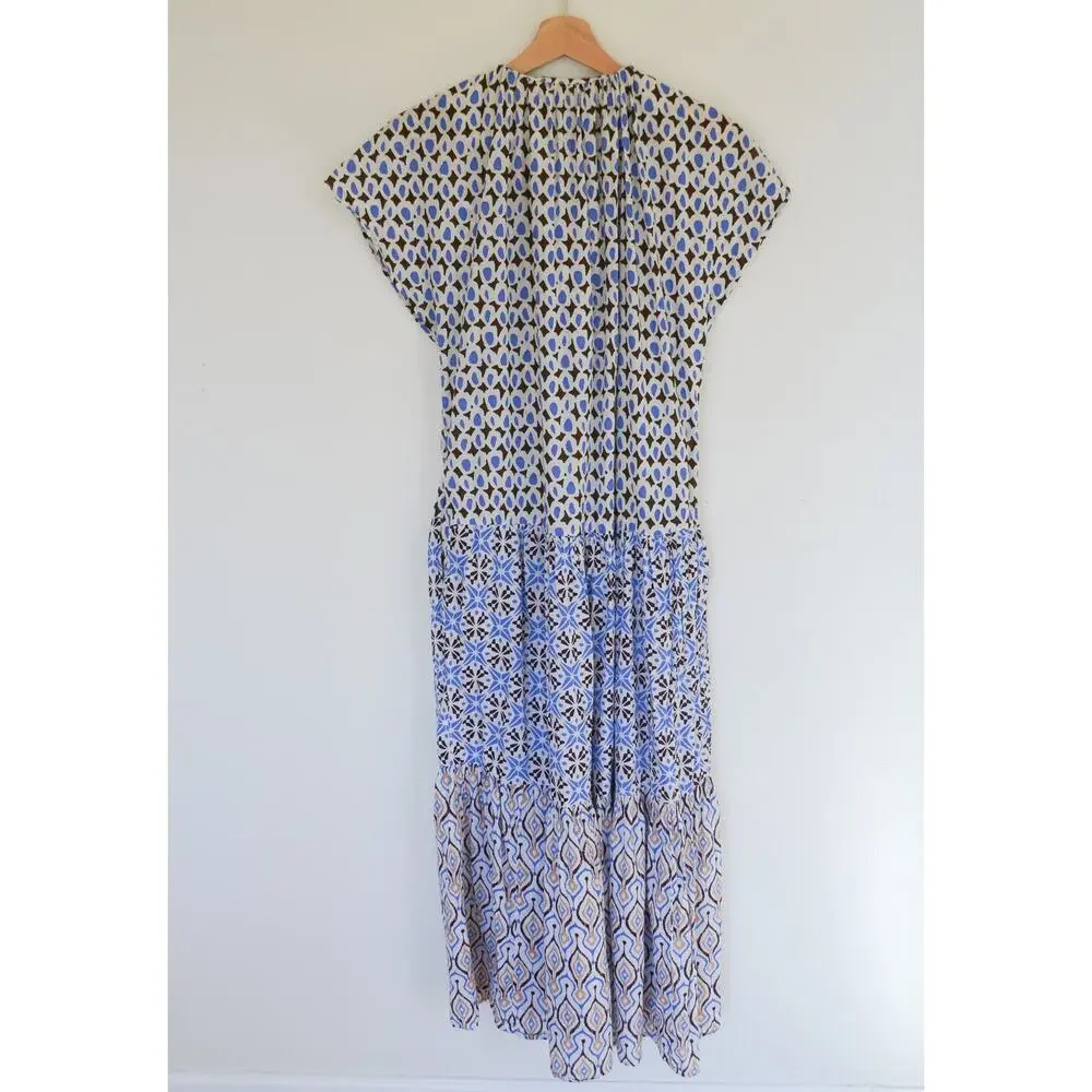 Zara Cotton Printed Tiered Sundress Size Small - Picture 7 of 8
